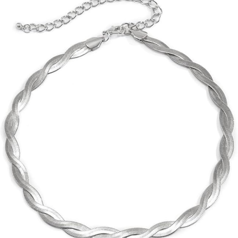 NEW 18K GOLD PLATED SLIVER SNAKE NECKLACE - Picture 2 of 3
